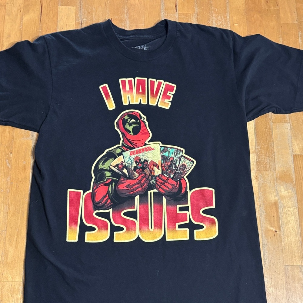 Marvel Black Deadpool 'I Have Issues' Graphic Tee